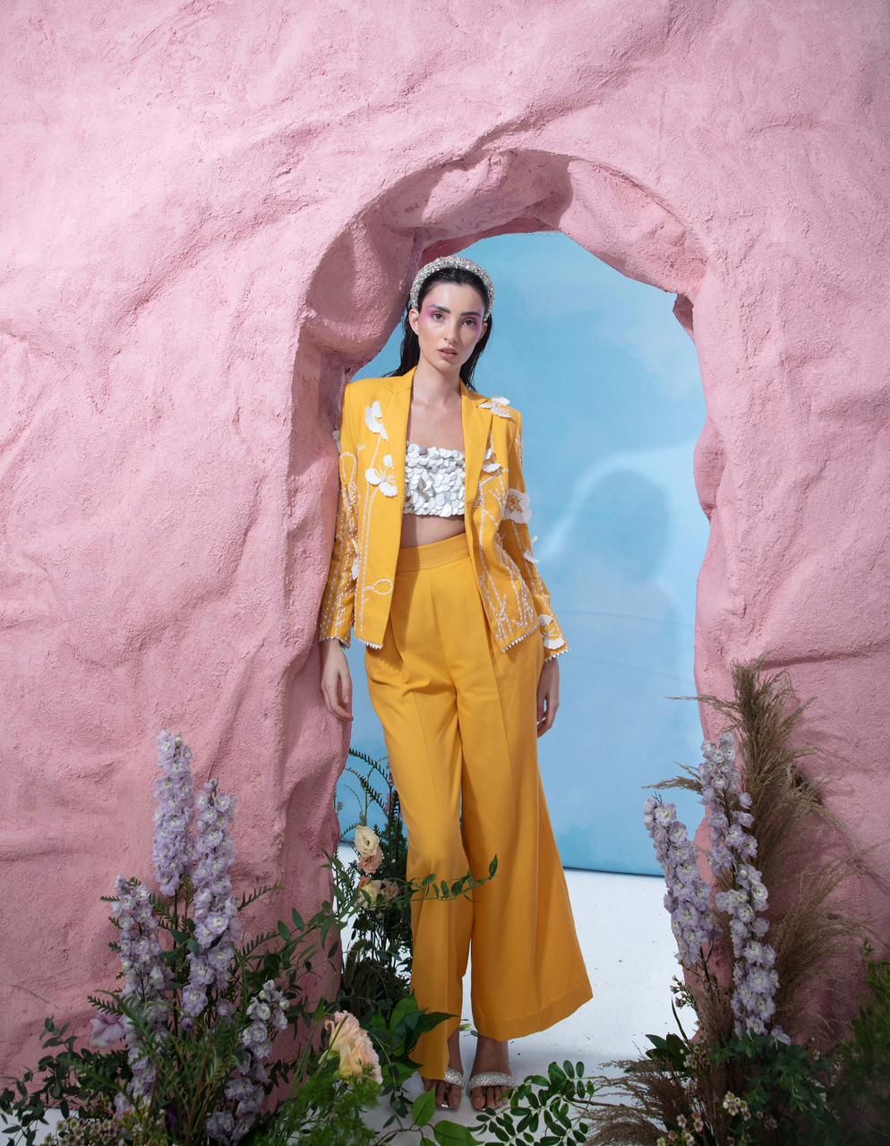 GOJI Embroidered pantsuit