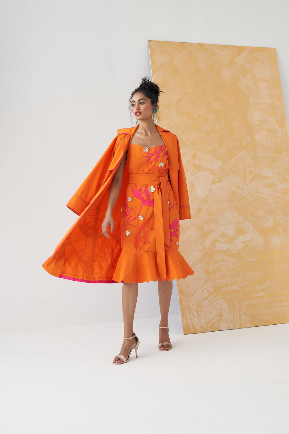 ZUMA Multicolor Applique Trench
