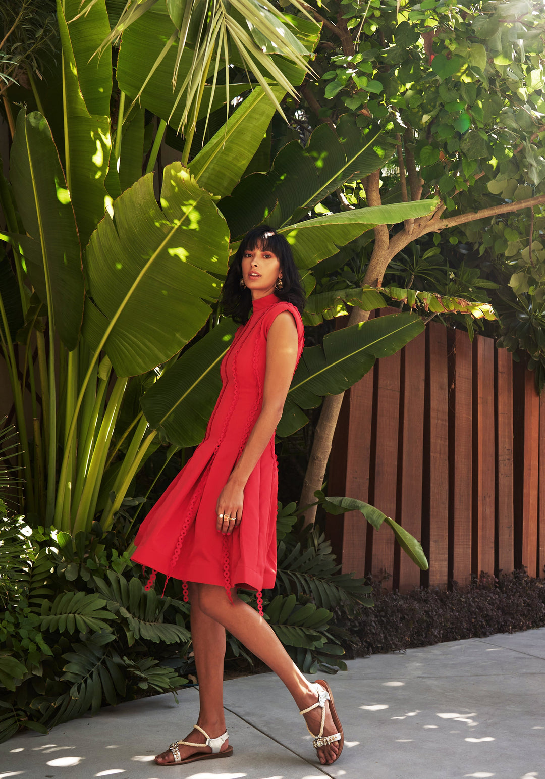 ROPE Sculpted Dress With Handcrafted Stripes