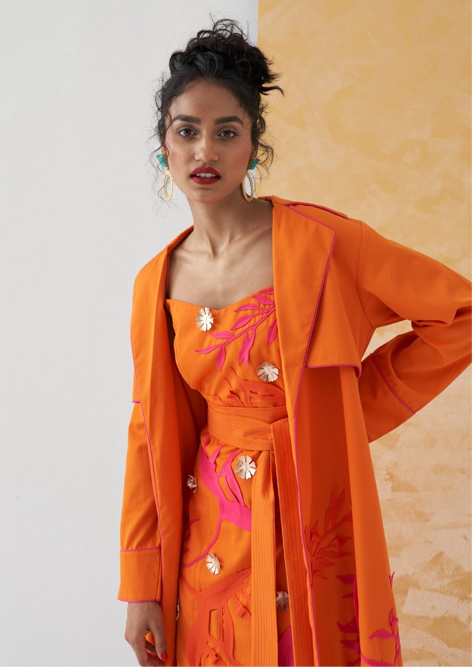 ZUMA Multicolor Applique Trench