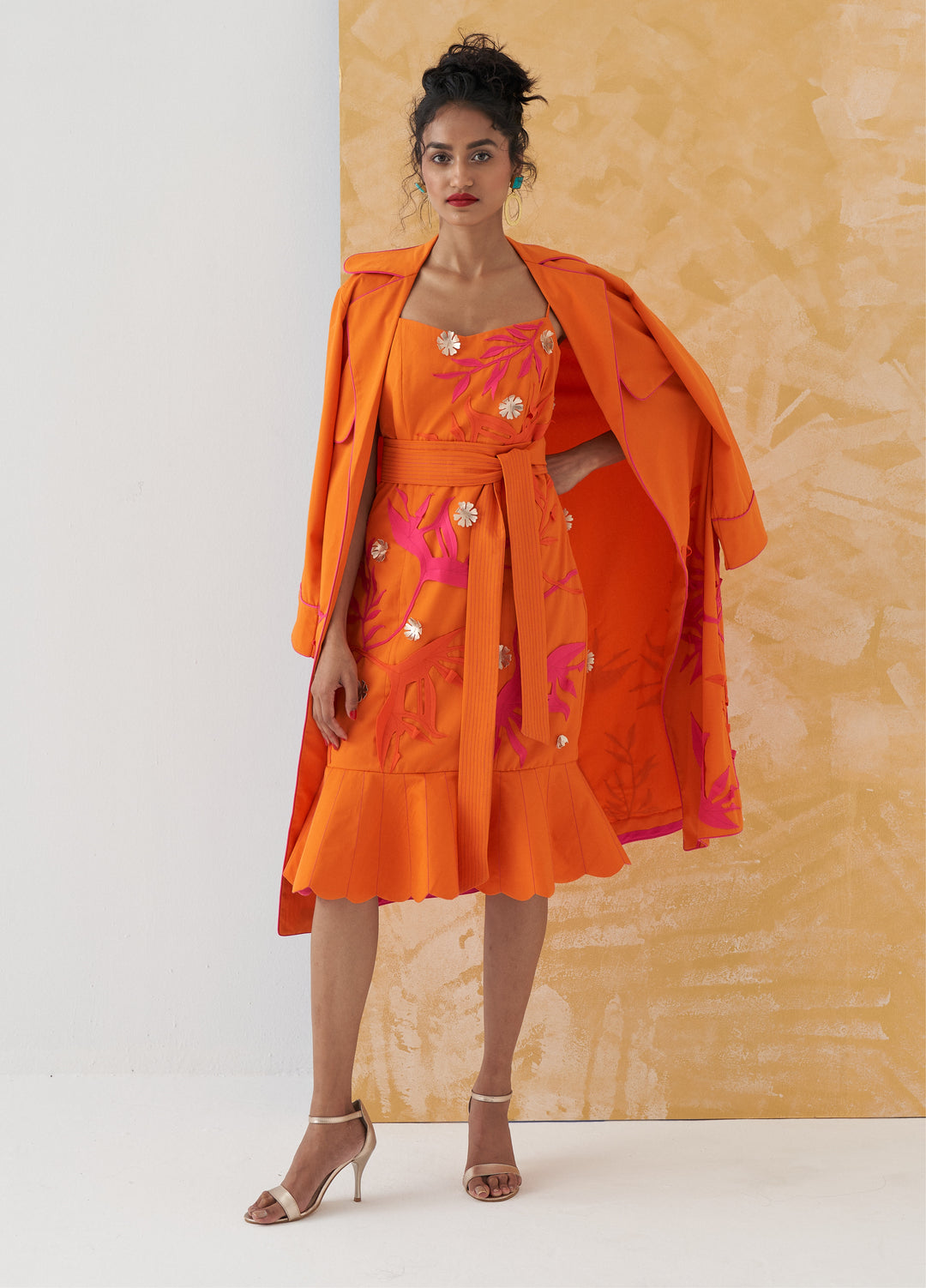 ZUMA Multicolor Applique Trench