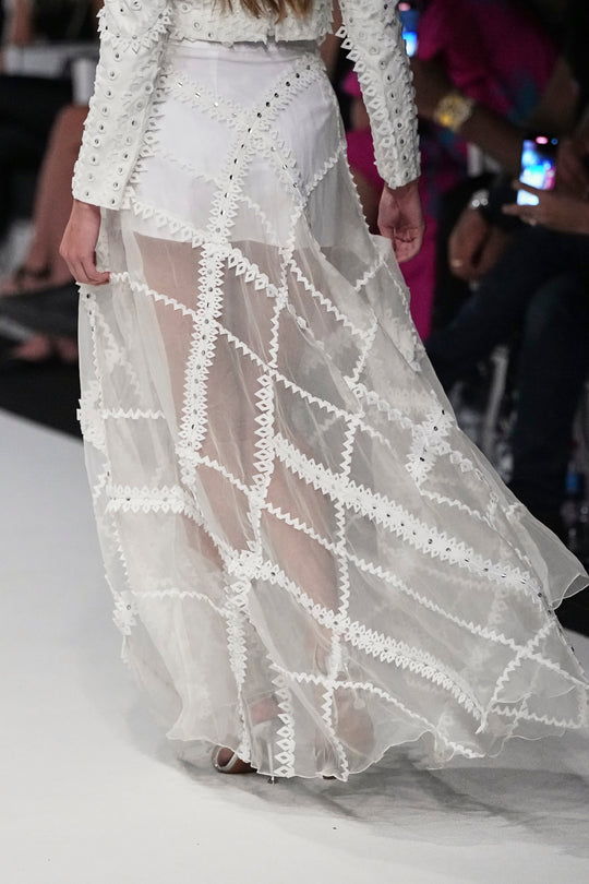 YAYA structured top and skirt